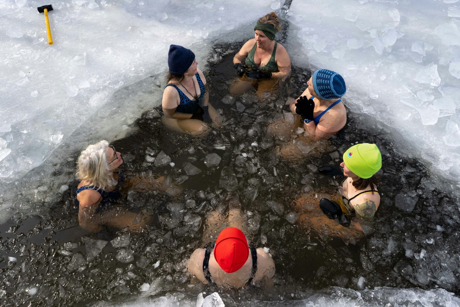 Immersion en eau froide en extérieur